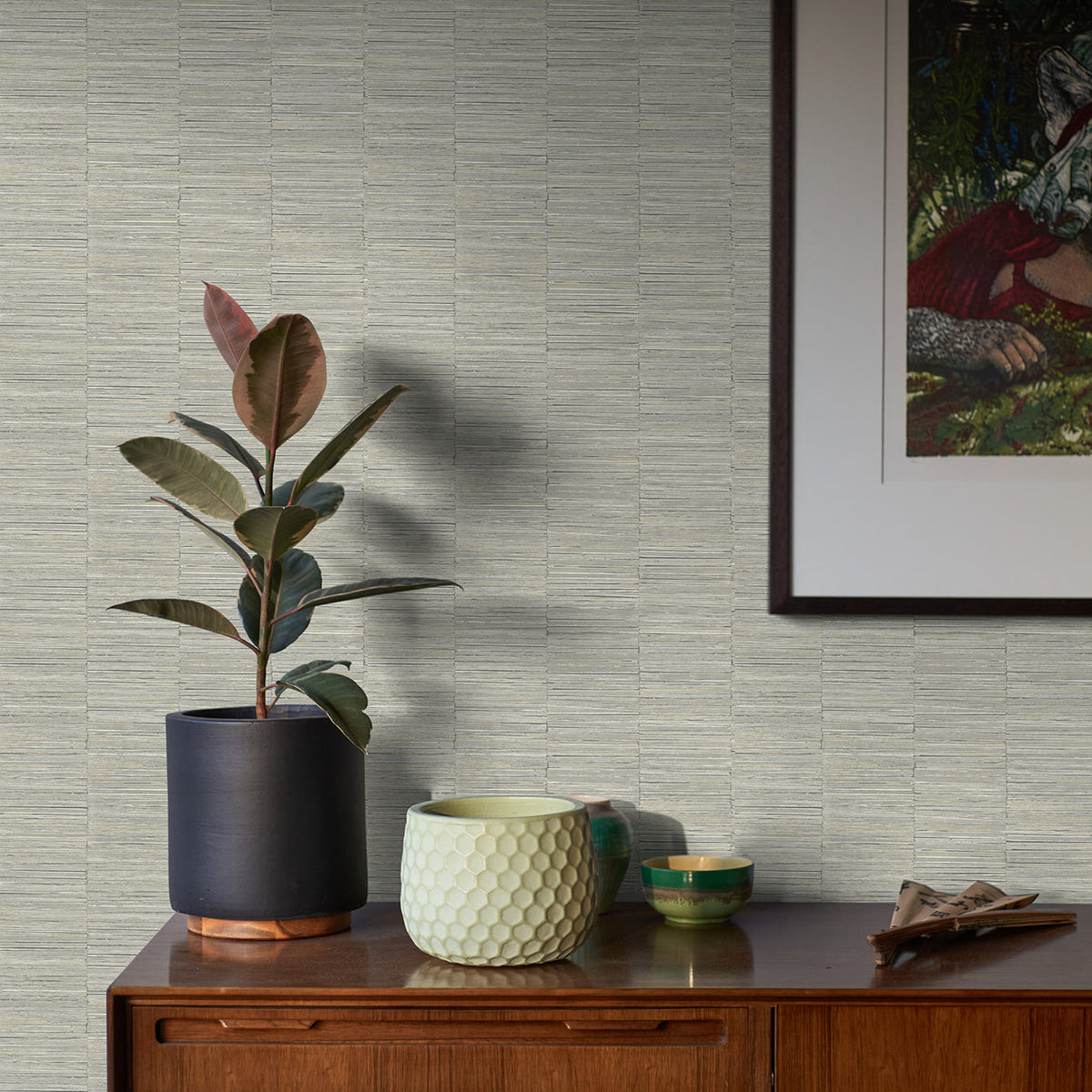 Jenga Striped Column Wallpaper wallpaper detail or room view