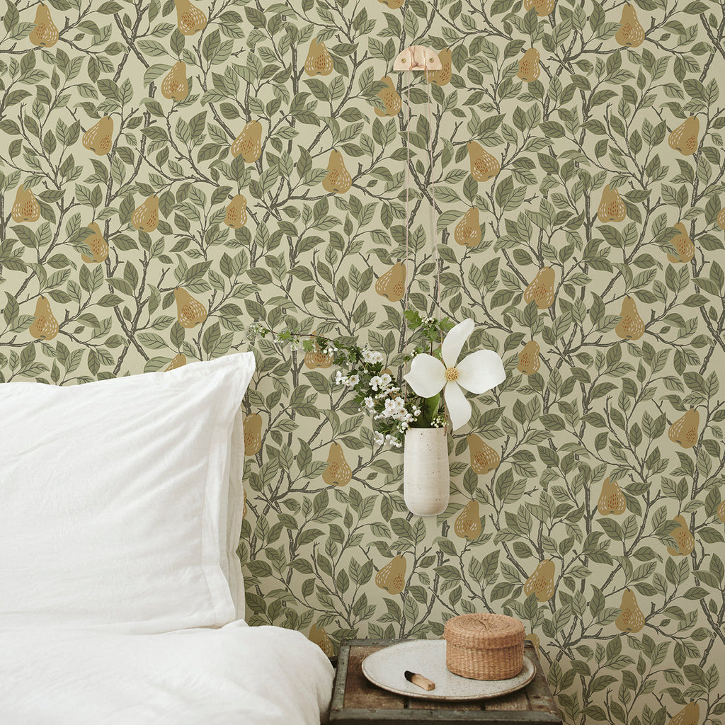 Pirum Pear Wallpaper wallpaper detail or room view