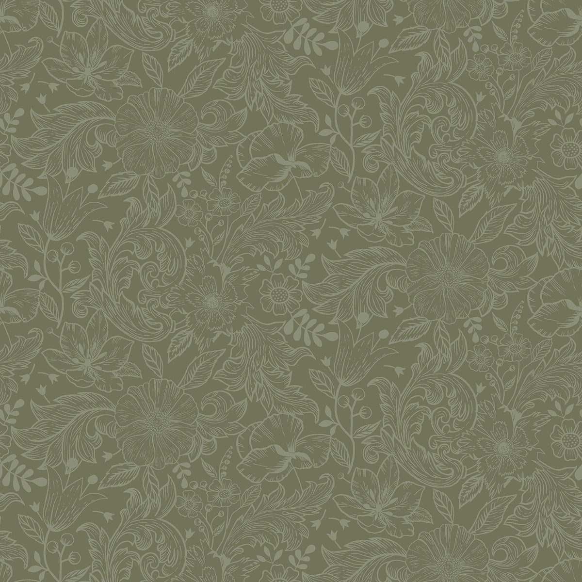 Wilma Wallpaper in Green