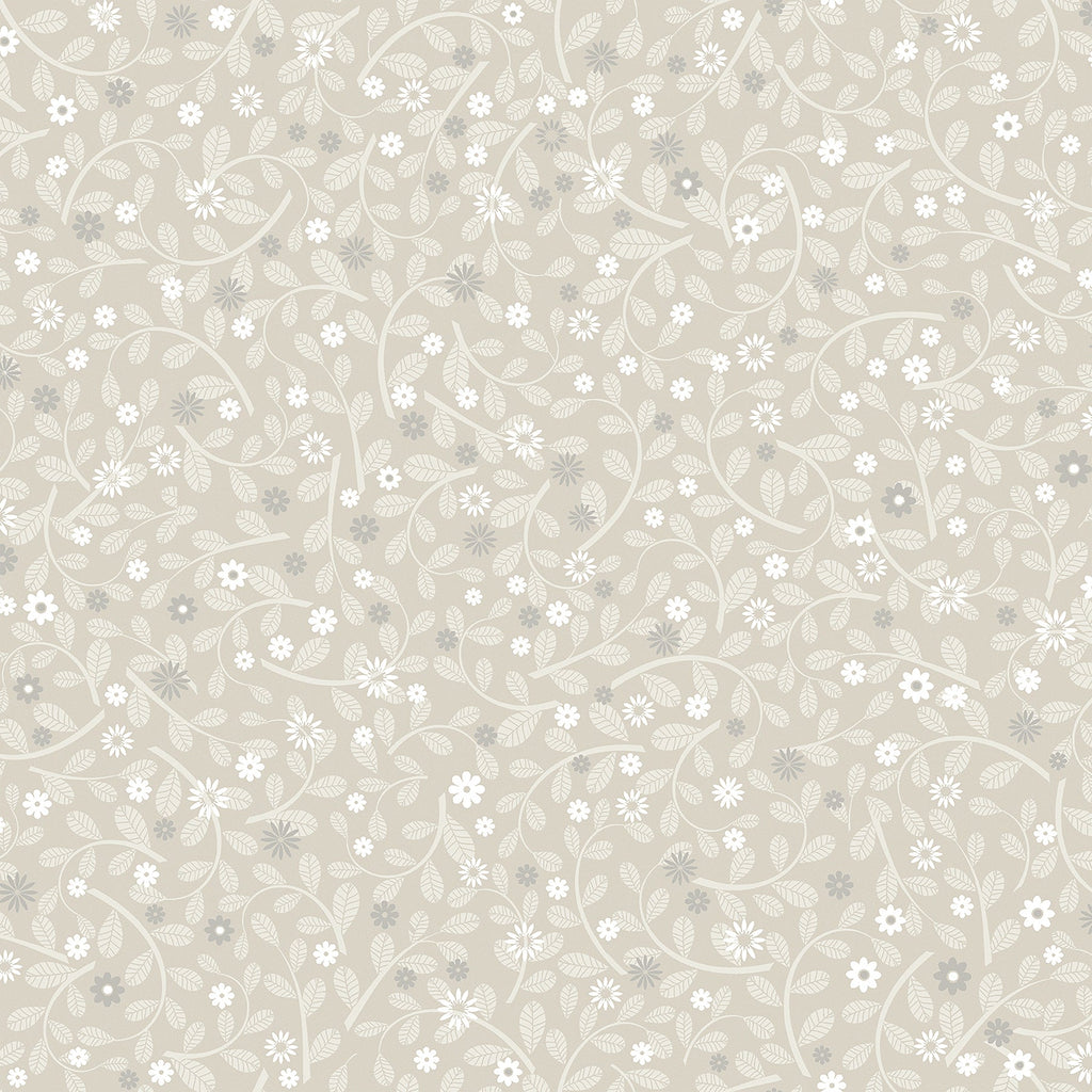 Hummelvik Daisy Trail Wallpaper in Light Grey