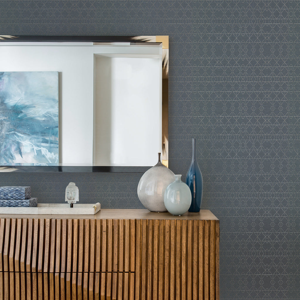 Paititi Diamond Trellis Wallpaper wallpaper detail or room view