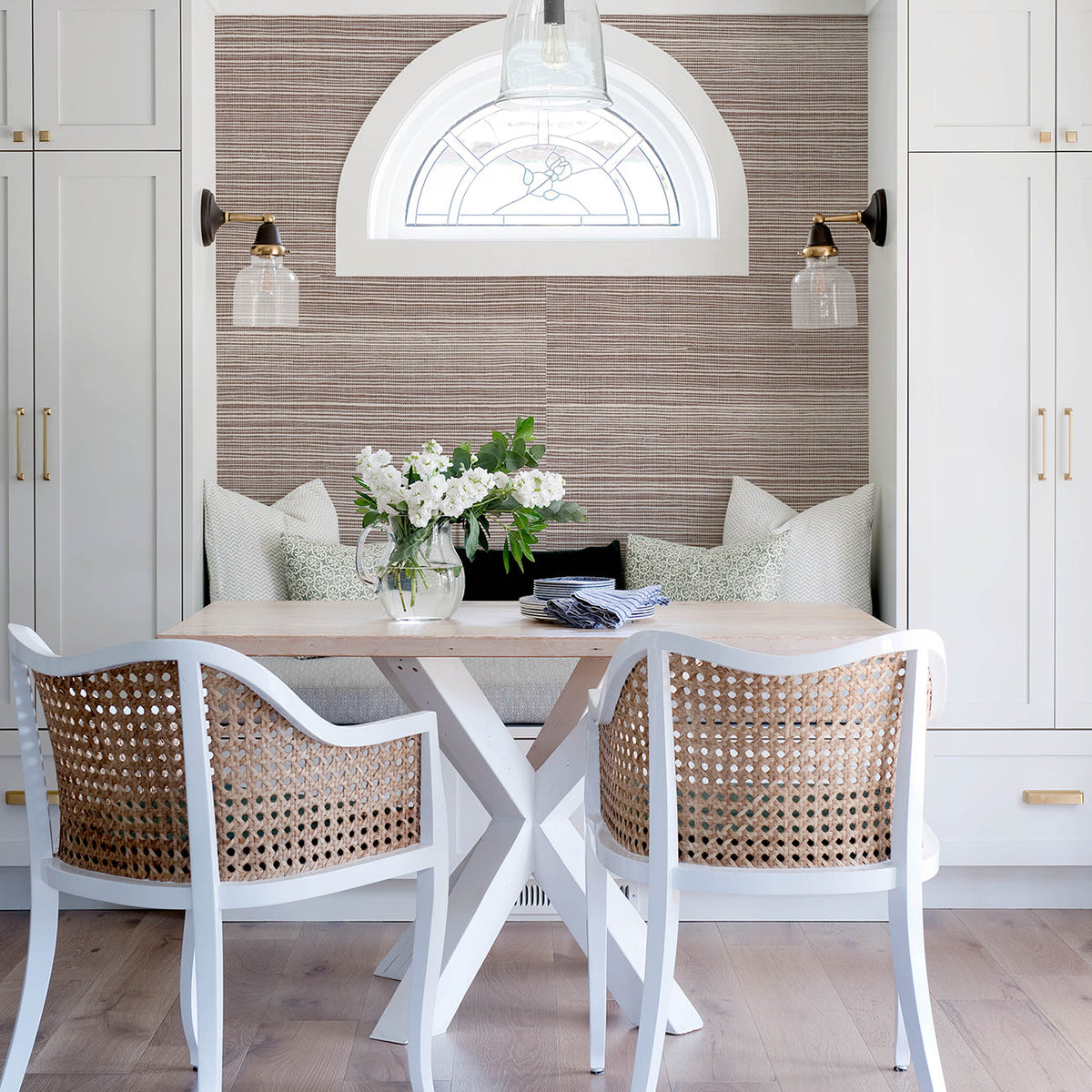 Kenter Sisal Grasscloth Wallpaper wallpaper detail or room view