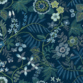 Marilyn Floral Trail Wallpaper in Dark Blue