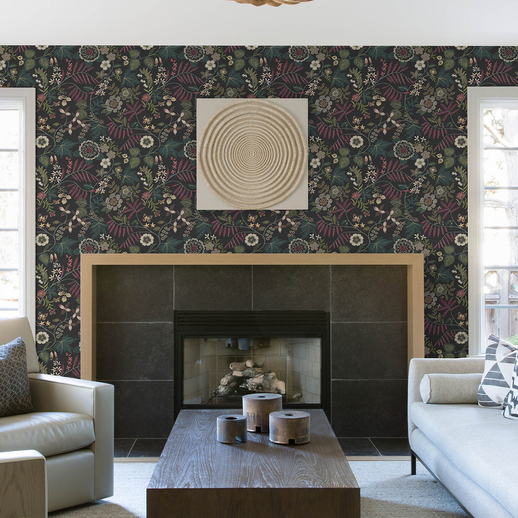 Marilyn Floral Trail Wallpaper wallpaper detail or room view