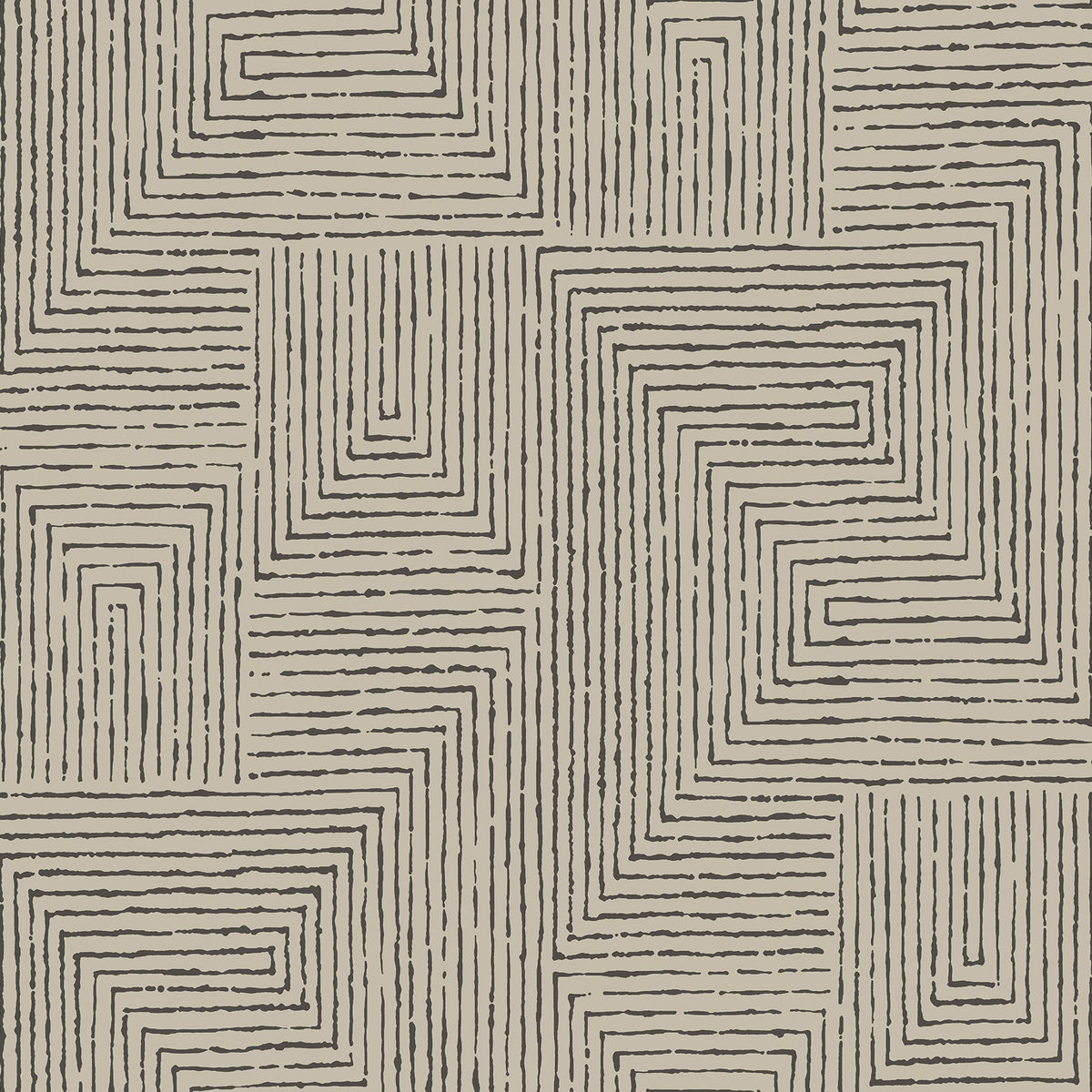Mortenson Geometric Wallpaper in Taupe