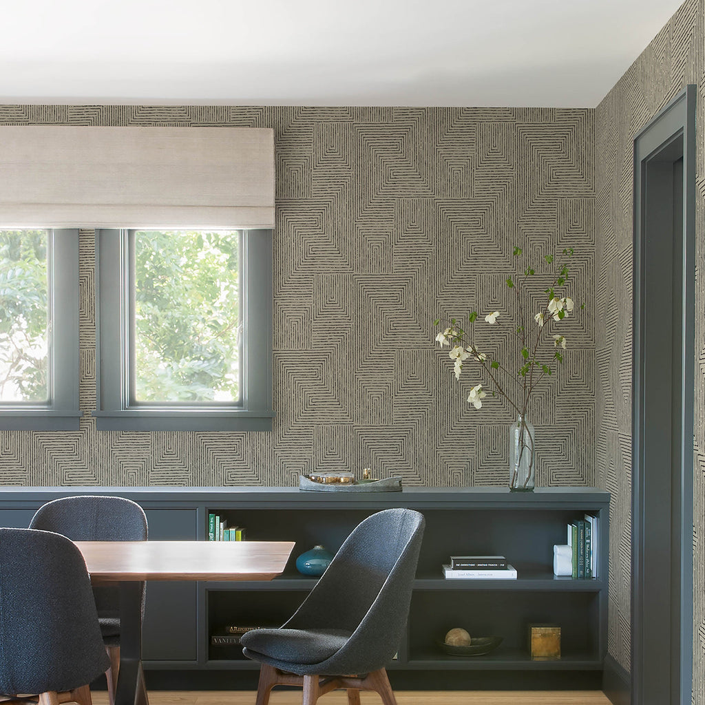 Mortenson Geometric Wallpaper wallpaper detail or room view