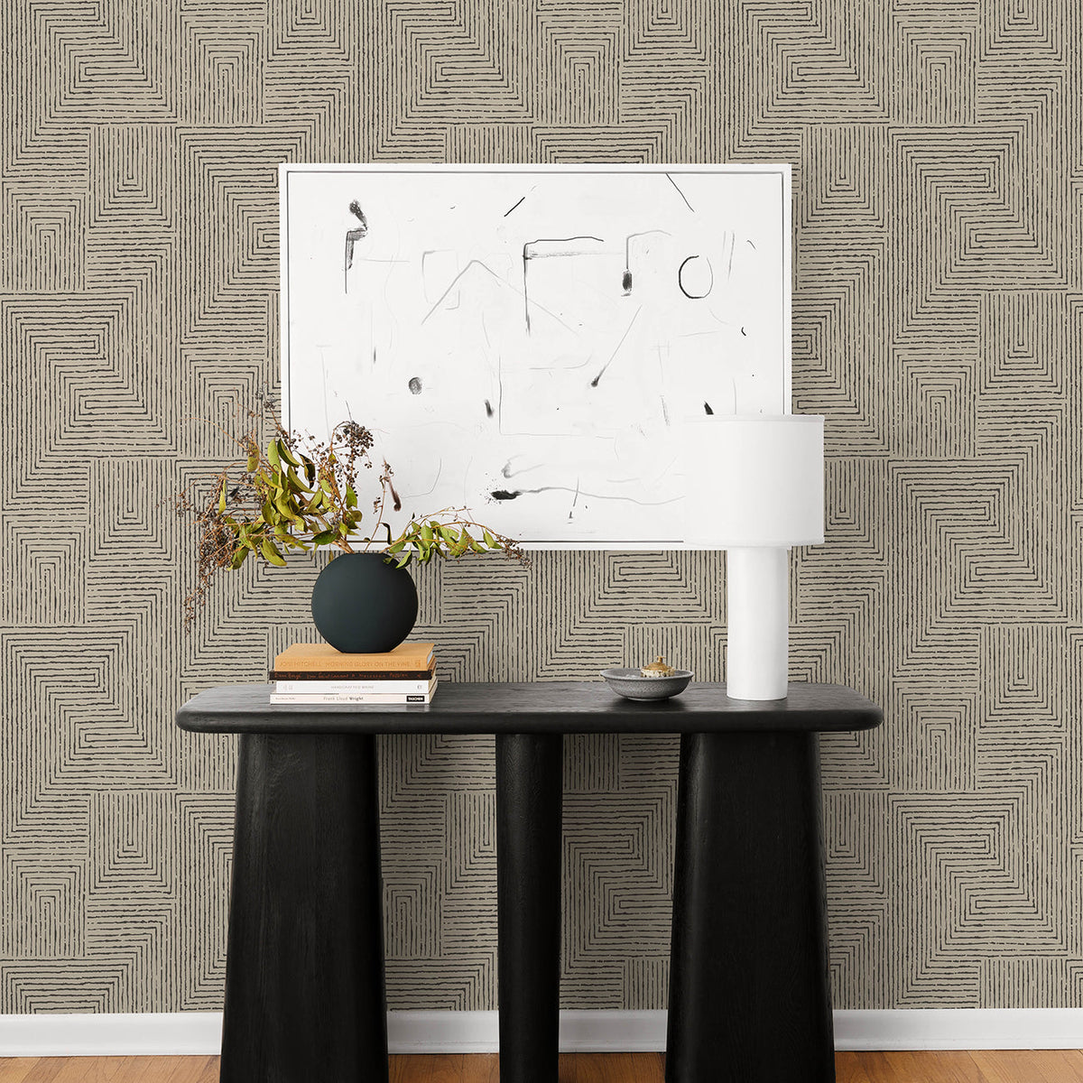 Mortenson Geometric Wallpaper wallpaper detail or room view