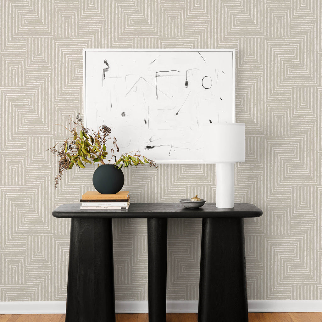 Mortenson Geometric Wallpaper wallpaper detail or room view