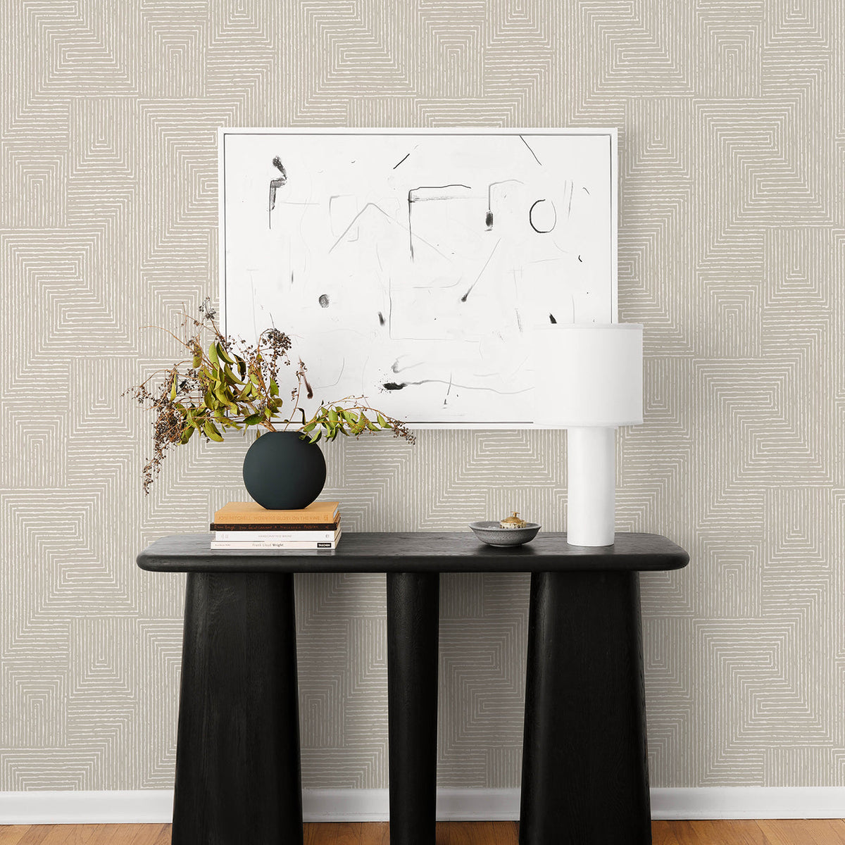 Mortenson Geometric Wallpaper wallpaper detail or room view