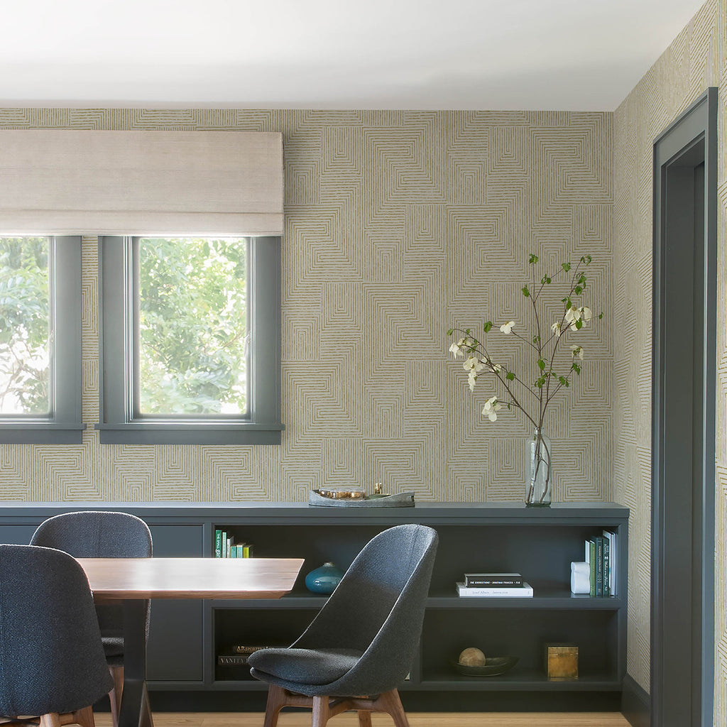 Mortenson Geometric Wallpaper wallpaper detail or room view
