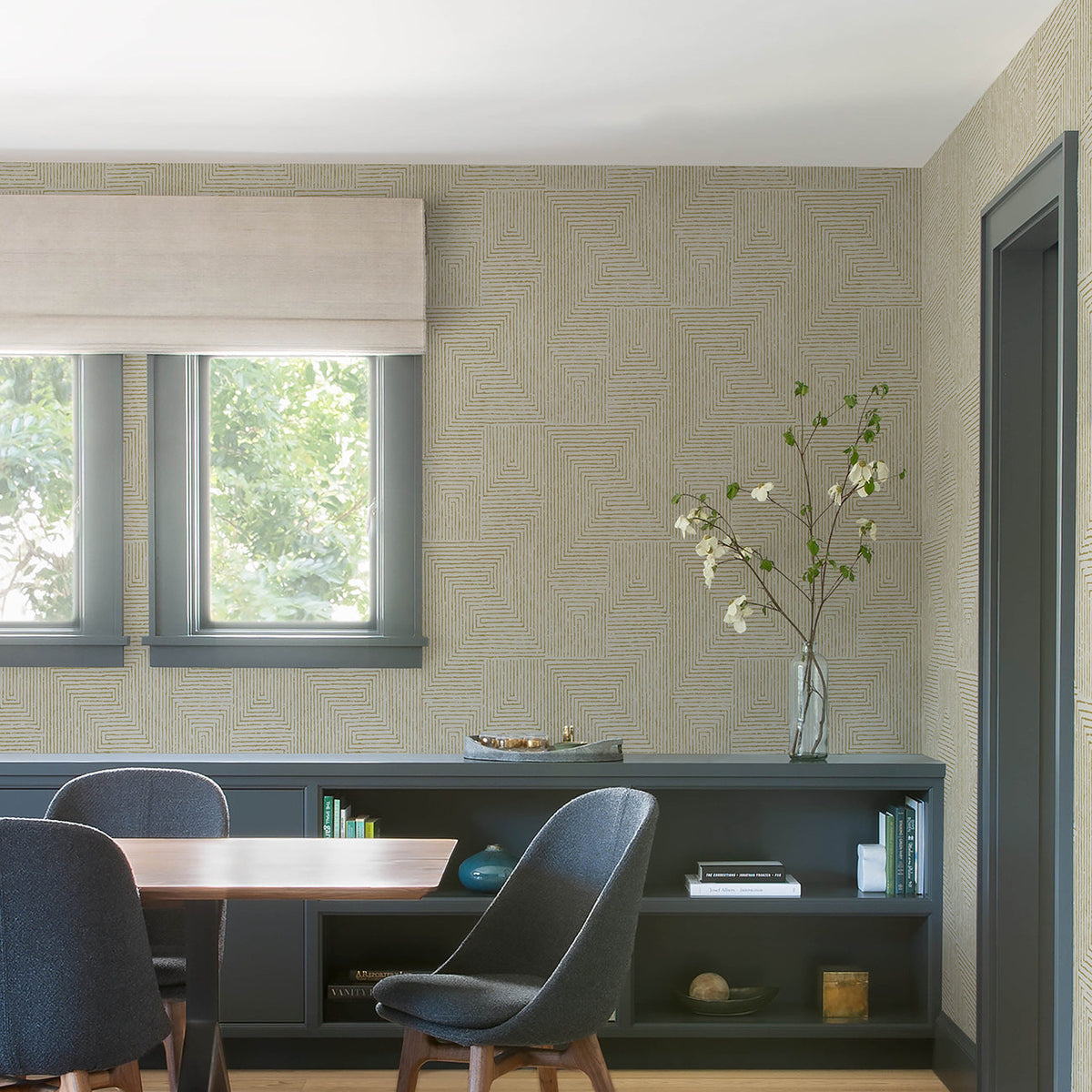 Mortenson Geometric Wallpaper wallpaper detail or room view