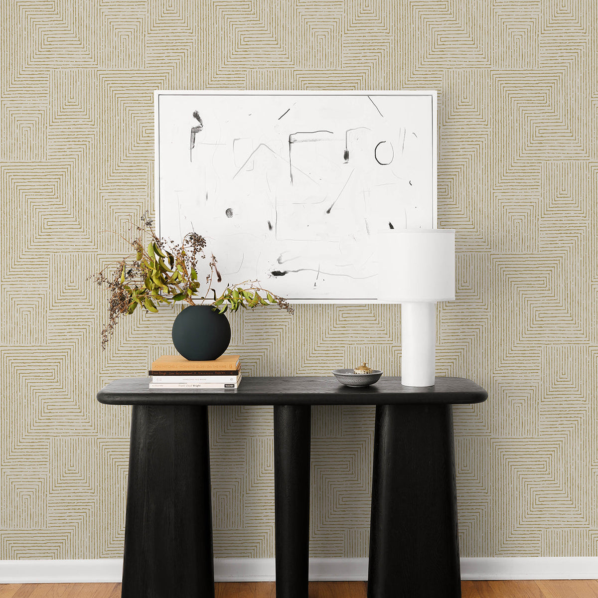 Mortenson Geometric Wallpaper wallpaper detail or room view
