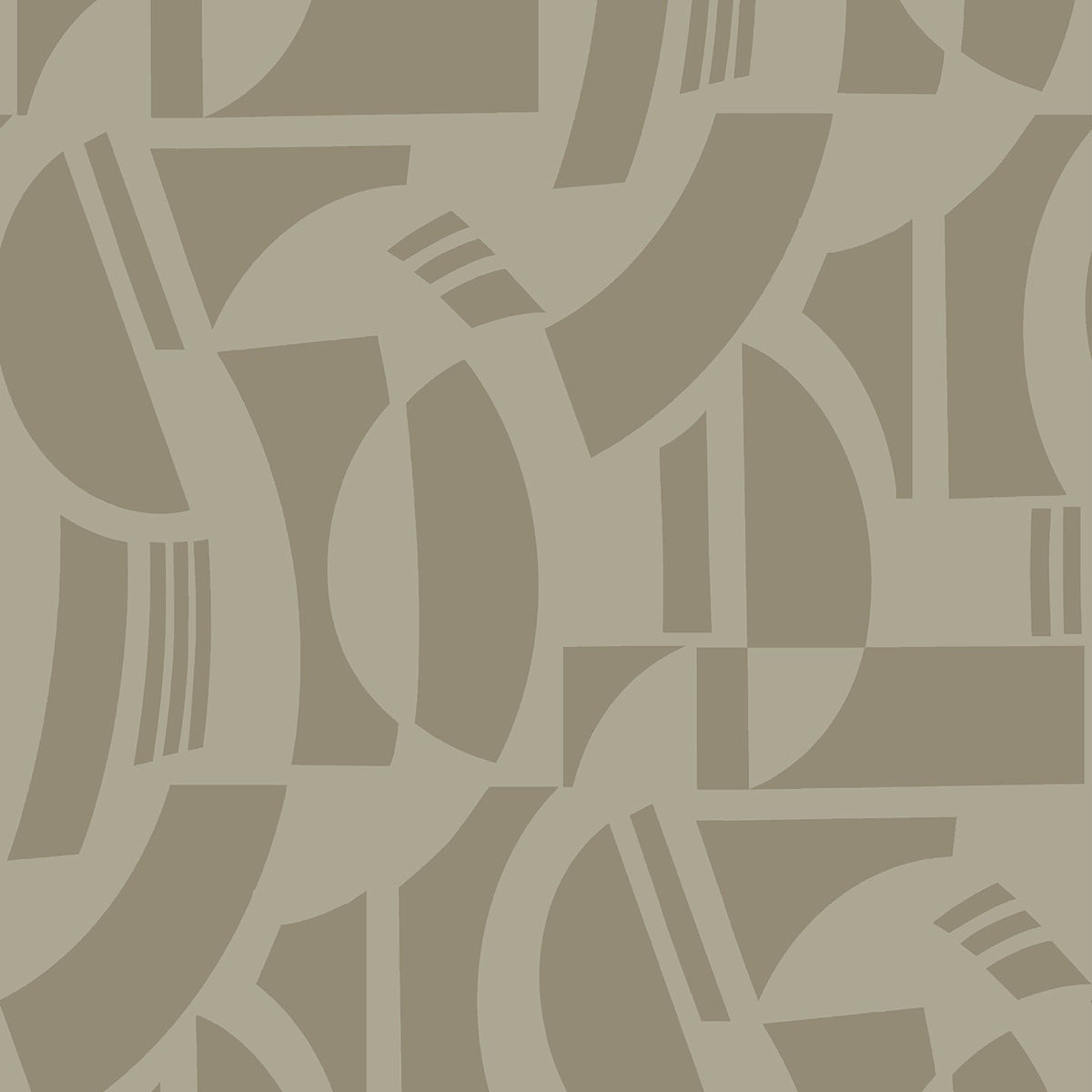 Carter Geometric Flock Wallpaper in Light Brown