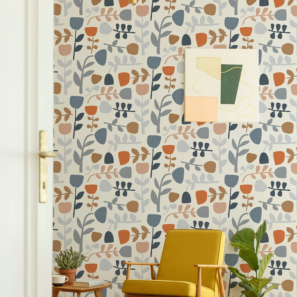 Juni Abstract Tulips Wallpaper wallpaper detail or room view