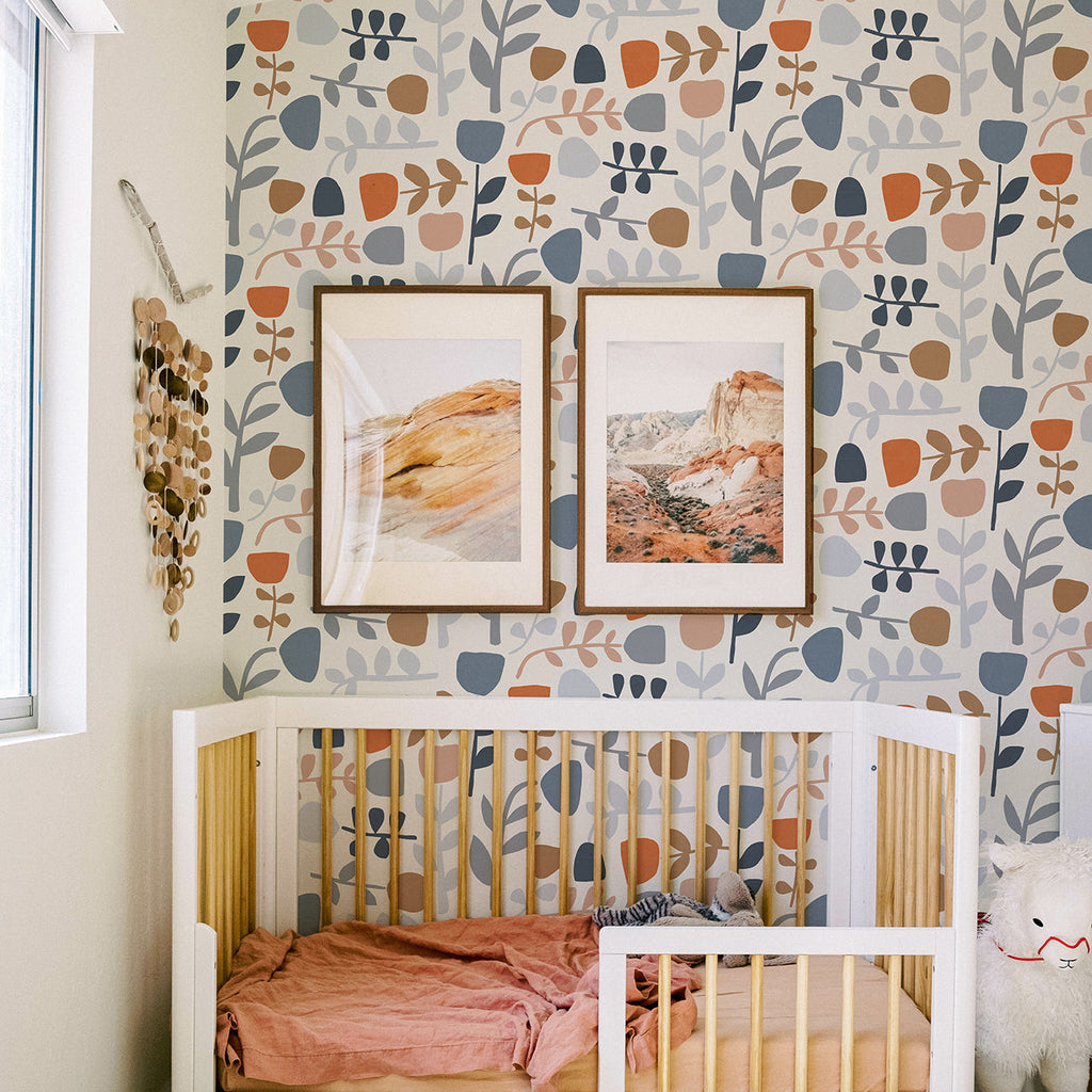 Juni Abstract Tulips Wallpaper wallpaper detail or room view