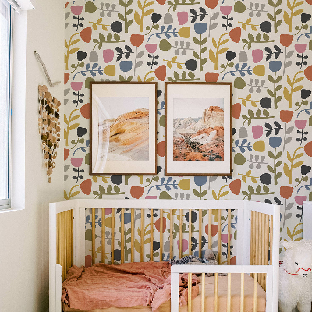 Juni Abstract Tulips Wallpaper wallpaper detail or room view