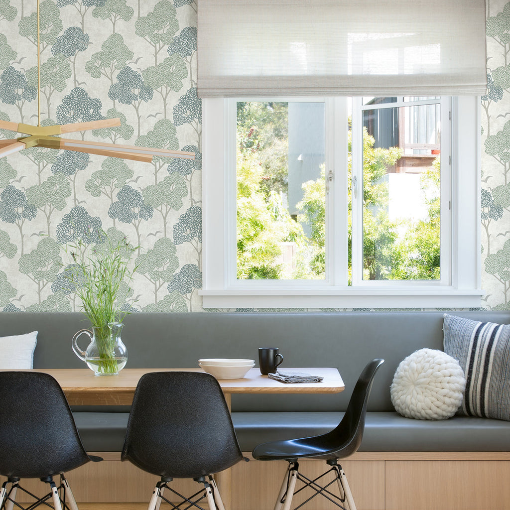 Lykke Textured Tree Wallpaper wallpaper detail or room view