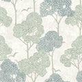Lykke Textured Tree Wallpaper in Green