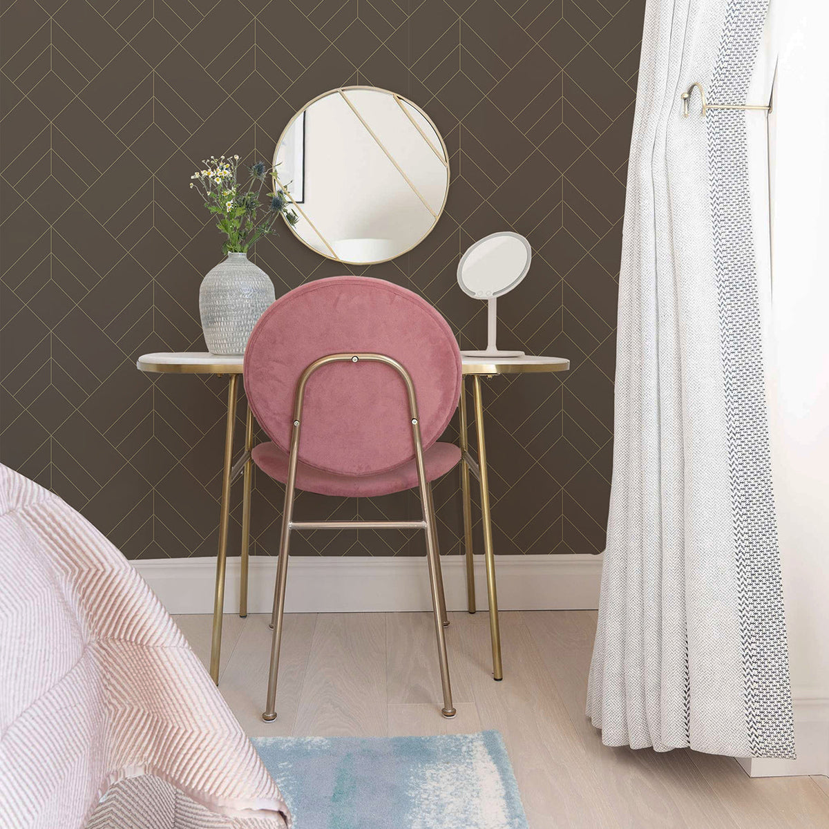 Sander Geometric Wallpaper wallpaper detail or room view