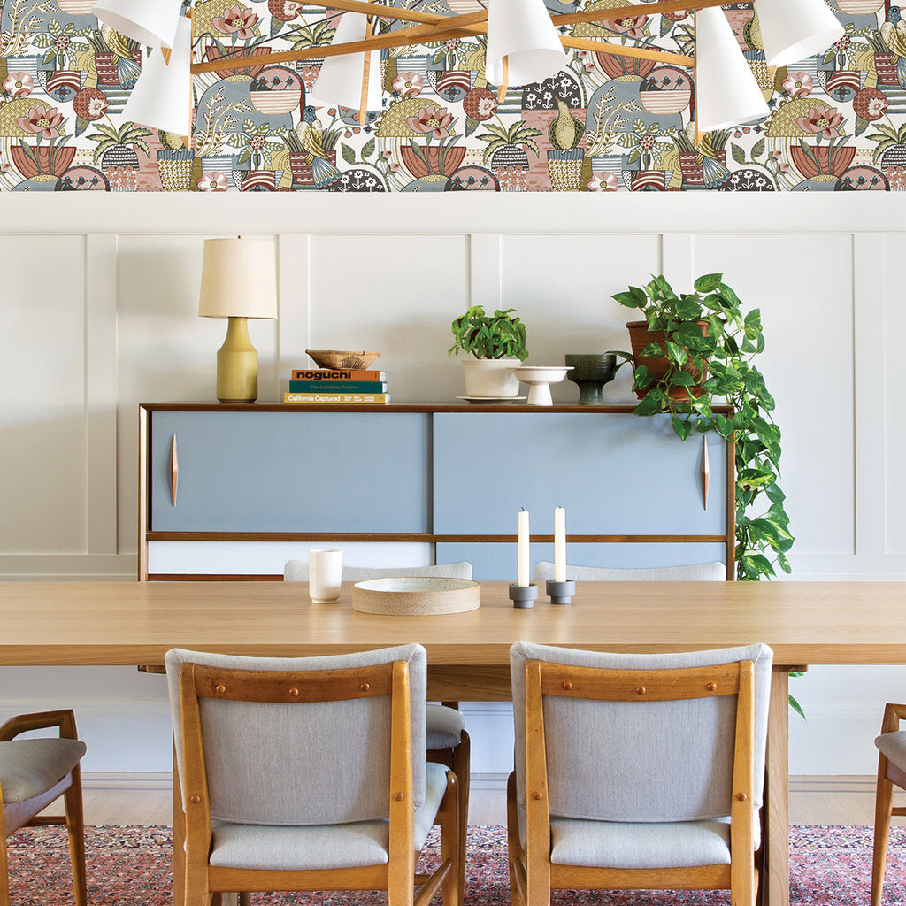 Fika Blissful Birds & Blooms Wallpaper wallpaper detail or room view