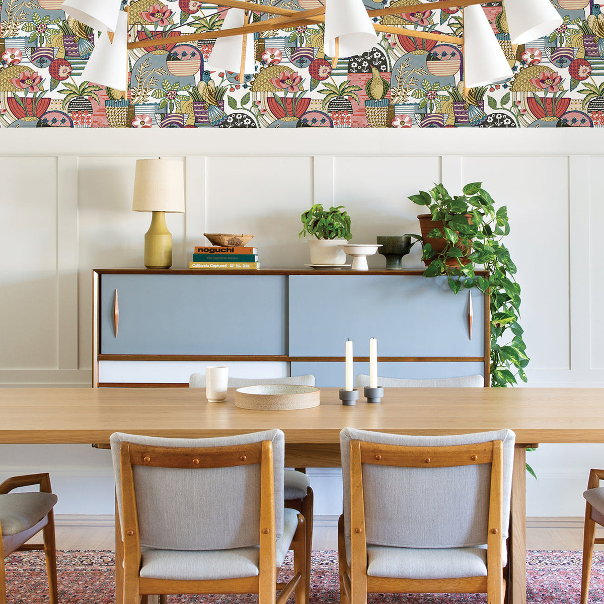 Fika Blissful Birds & Blooms Wallpaper wallpaper detail or room view