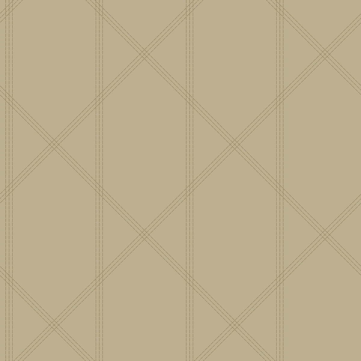 Walcott Stitched Trellis Wallpaper in Taupe