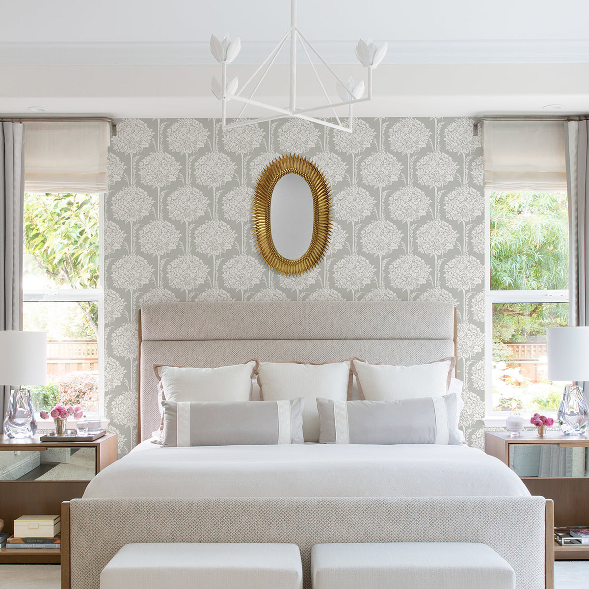 Zaria Topiary Wallpaper wallpaper detail or room view