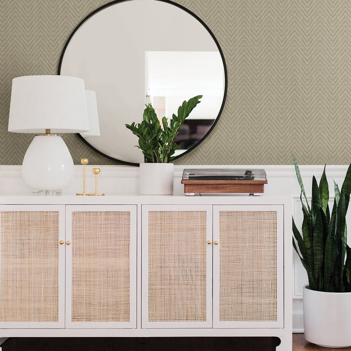 Glynn Chevron Wallpaper wallpaper detail or room view