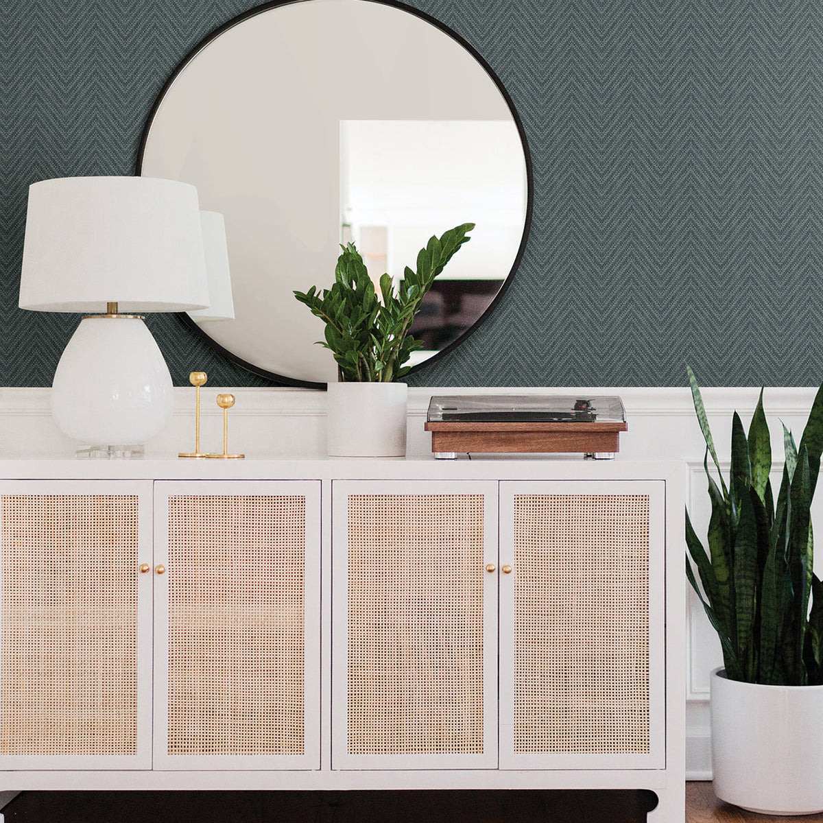 Glynn Chevron Wallpaper wallpaper detail or room view