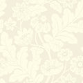 Augusta Flock Damask Wallpaper in White