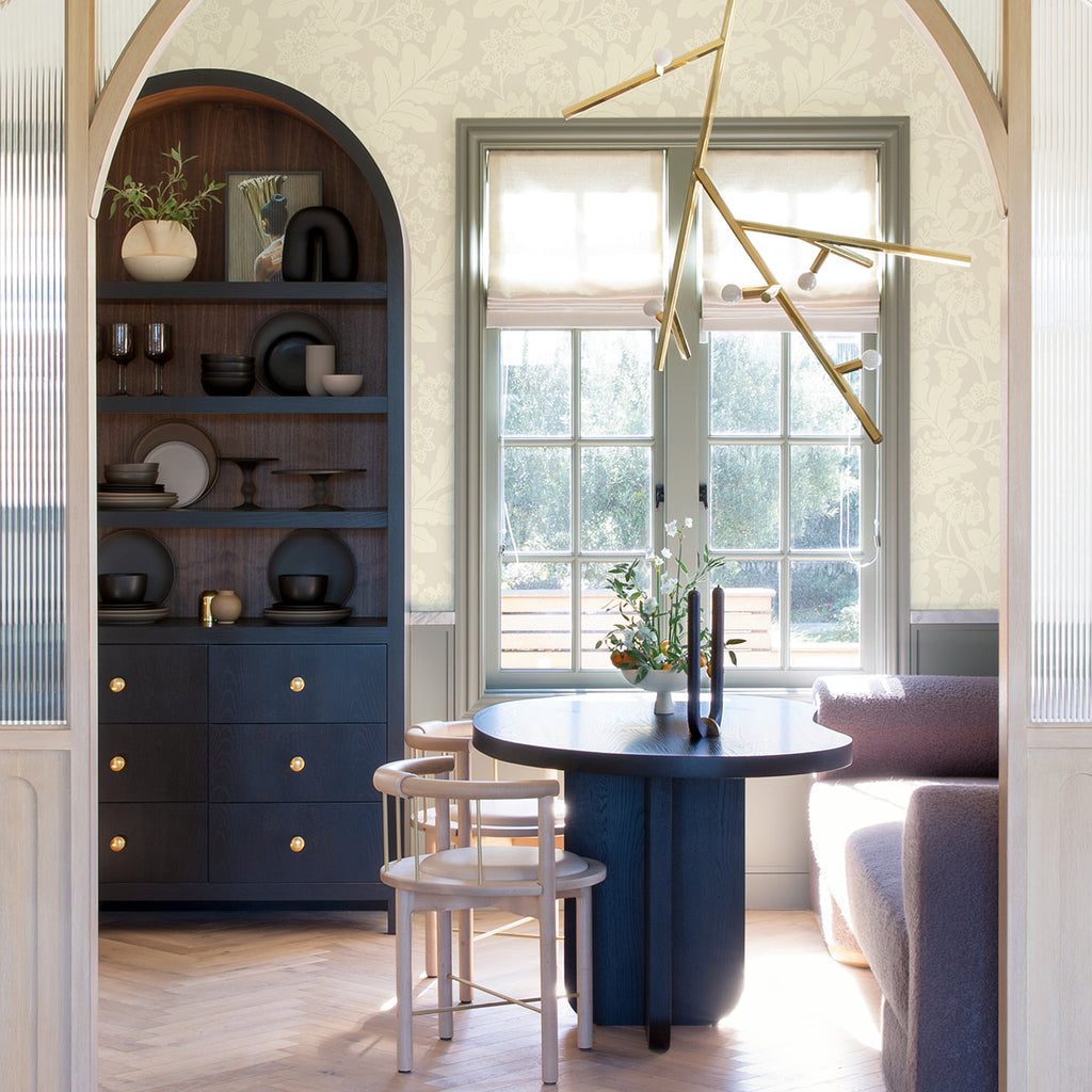 Augusta Flock Damask Wallpaper wallpaper detail or room view