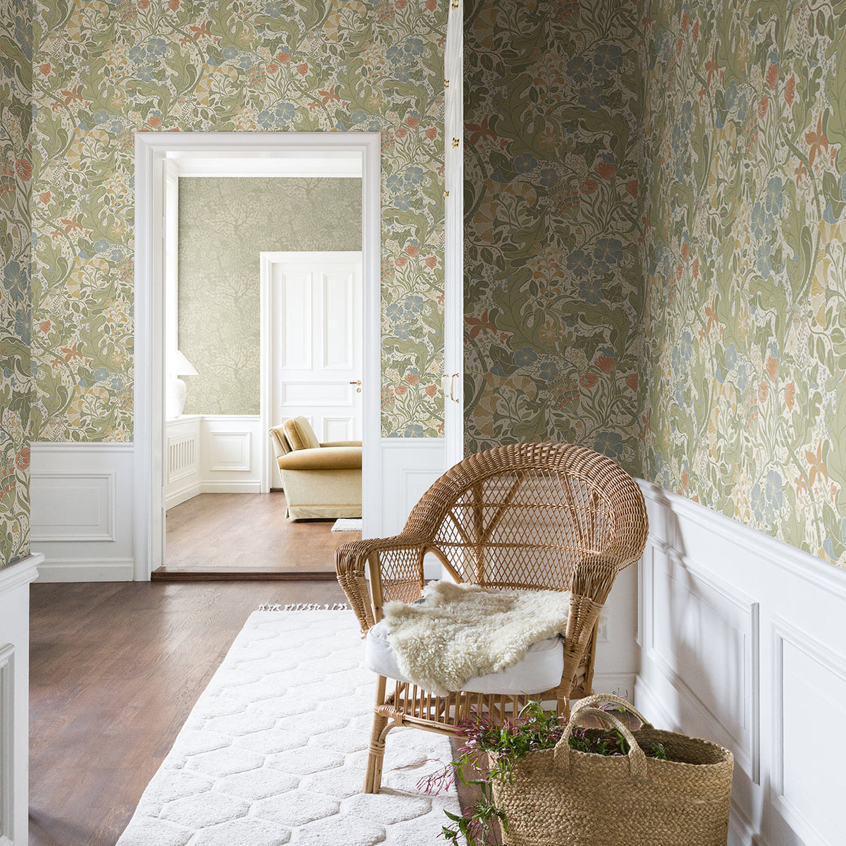 Elise Nouveau Gardens Wallpaper wallpaper detail or room view