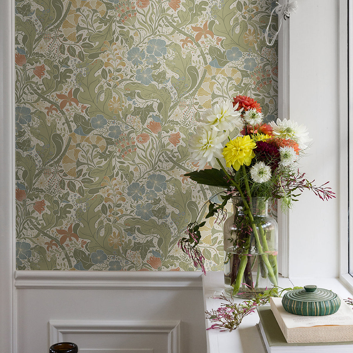 Elise Nouveau Gardens Wallpaper wallpaper detail or room view