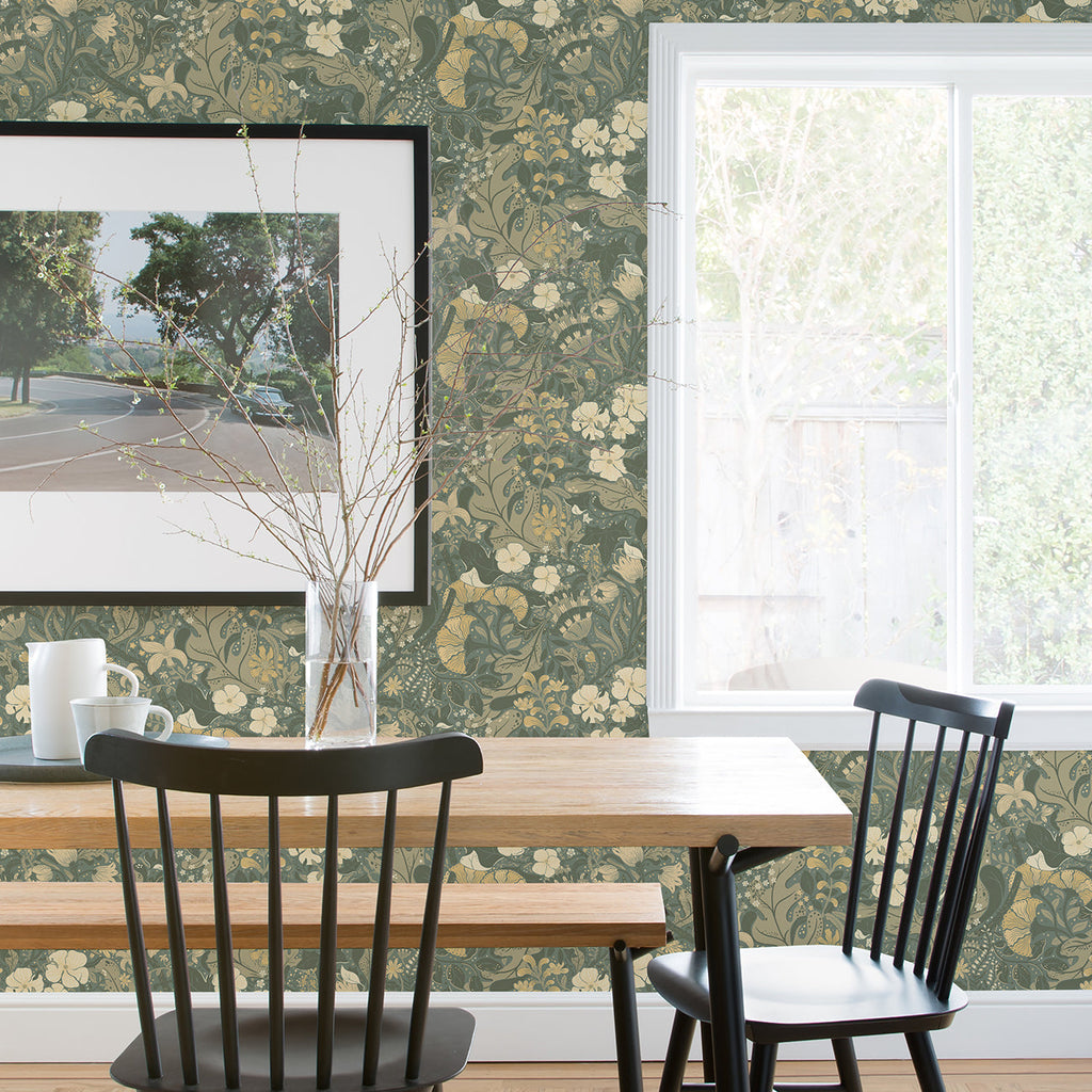 Elise Nouveau Gardens Wallpaper wallpaper detail or room view