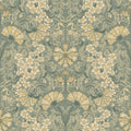 Ojvind Floral Ogee Wallpaper in Sea Green