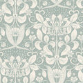 Berit Floral Crest Wallpaper in Blue