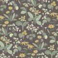 Magdalena Dandelion Wallpaper in Charcoal