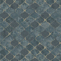 Pilak Ogee Tile Wallpaper in Blue