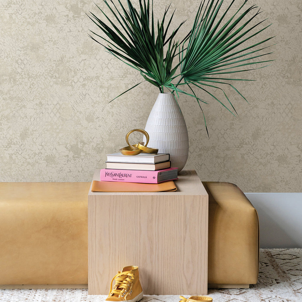 Zilarra Abstract Snakeskin Wallpaper wallpaper detail or room view