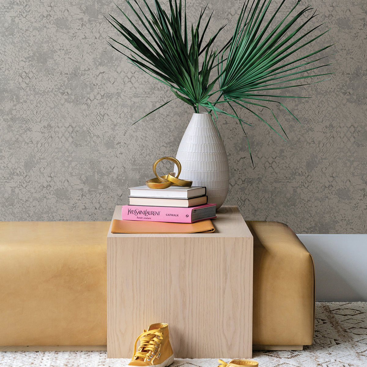 Zilarra Abstract Snakeskin Wallpaper wallpaper detail or room view