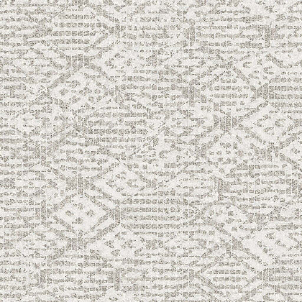 Helene Glitter Geometric Wallpaper in Silver