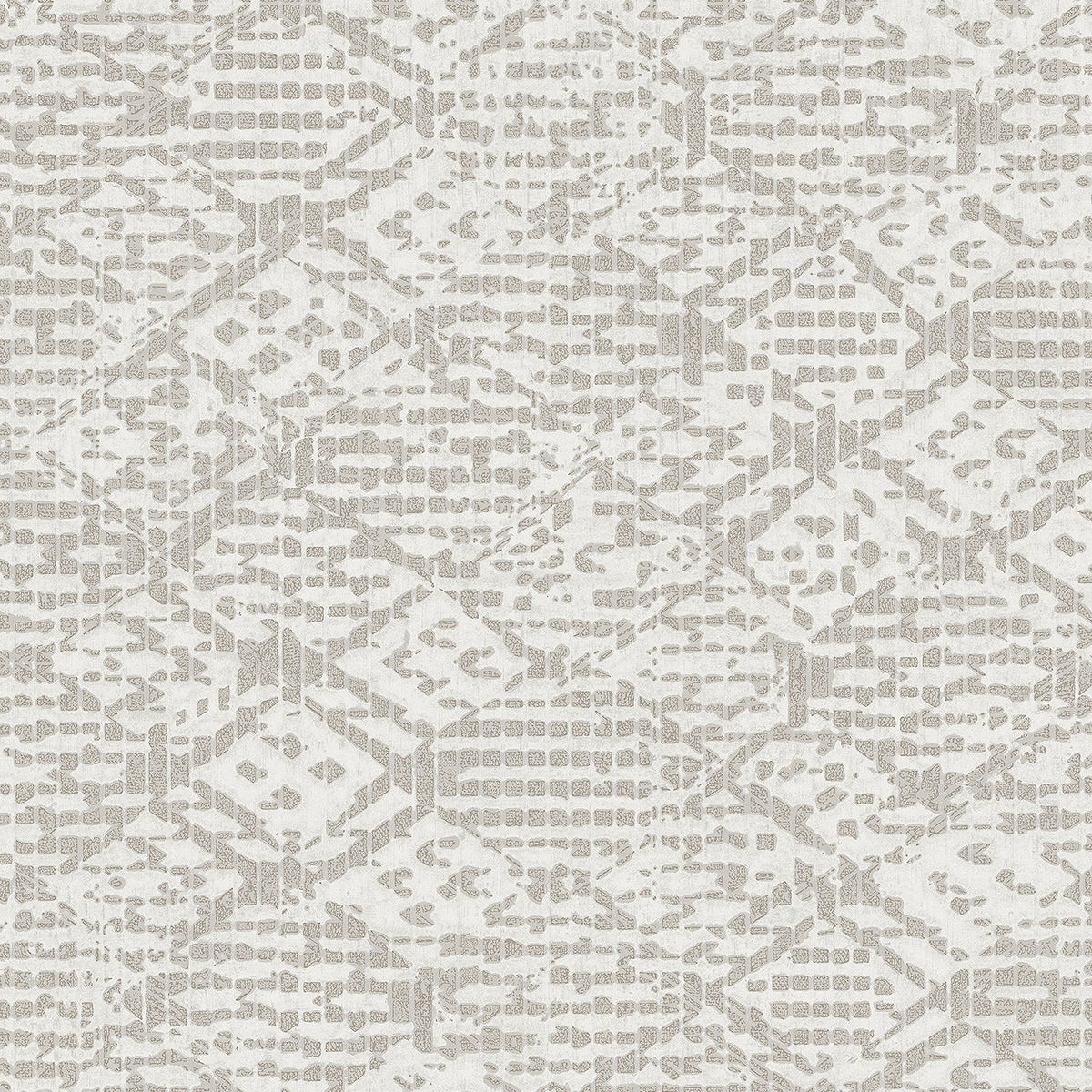 Helene Glitter Geometric Wallpaper in Silver