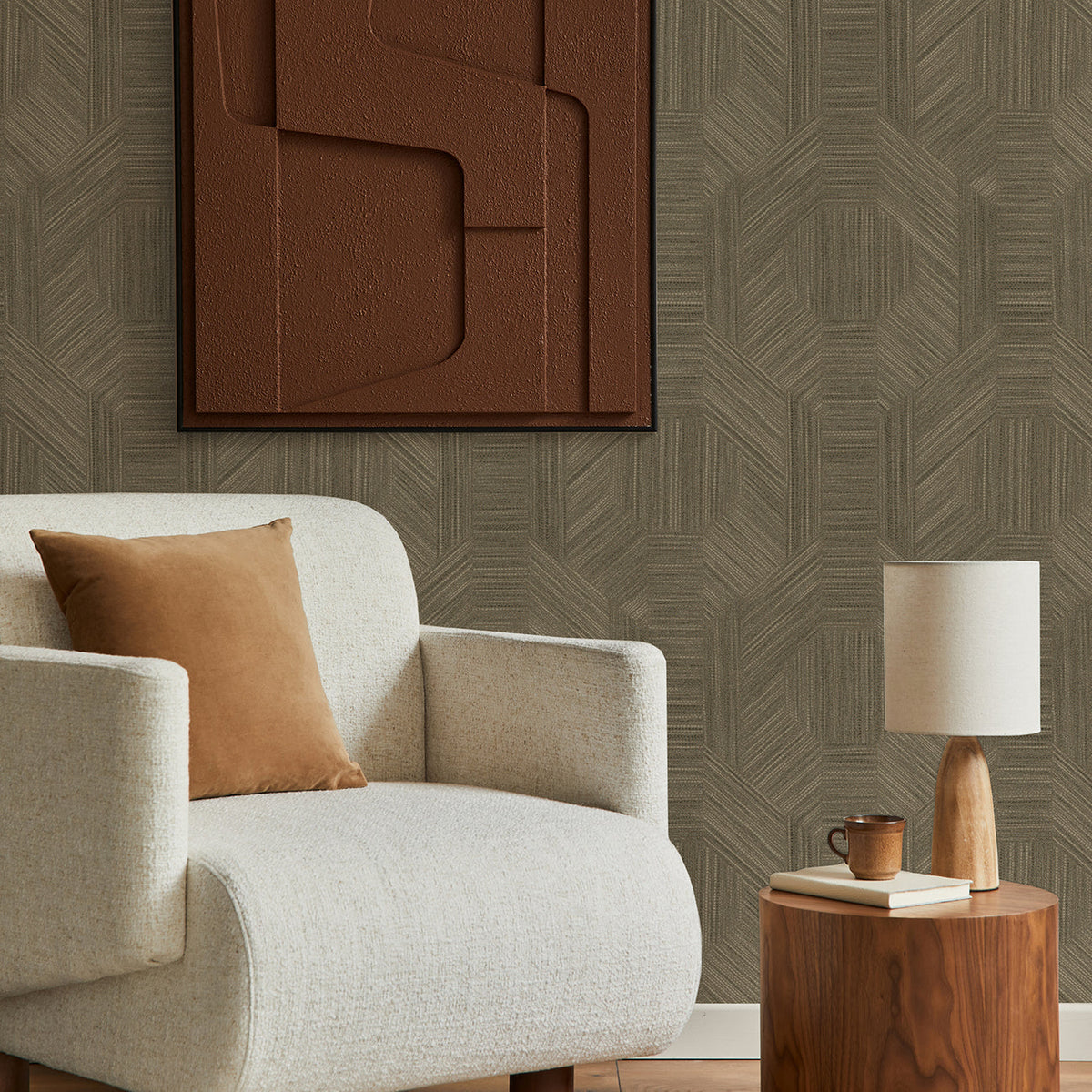 Ladon Metallic Texture Wallpaper wallpaper detail or room view