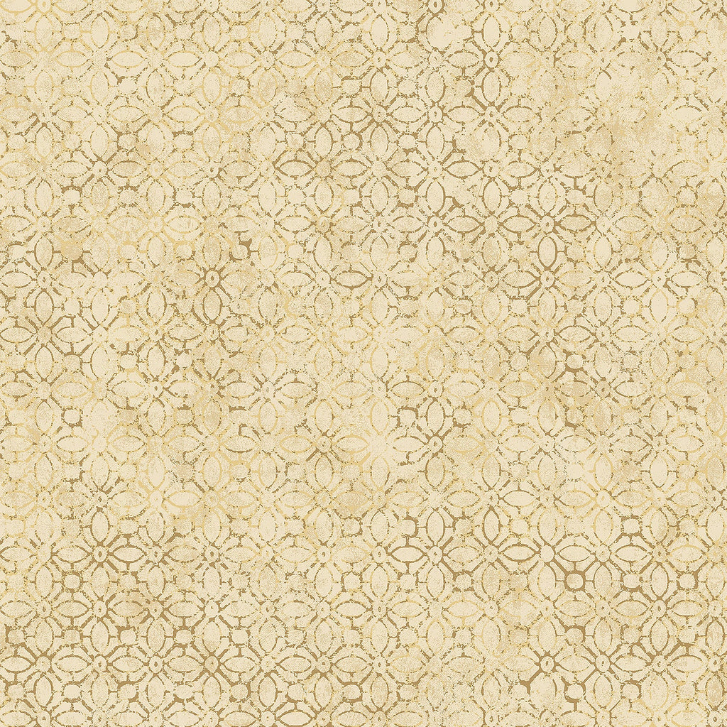 Khauta Floral Geometric Wallpaper in Gold