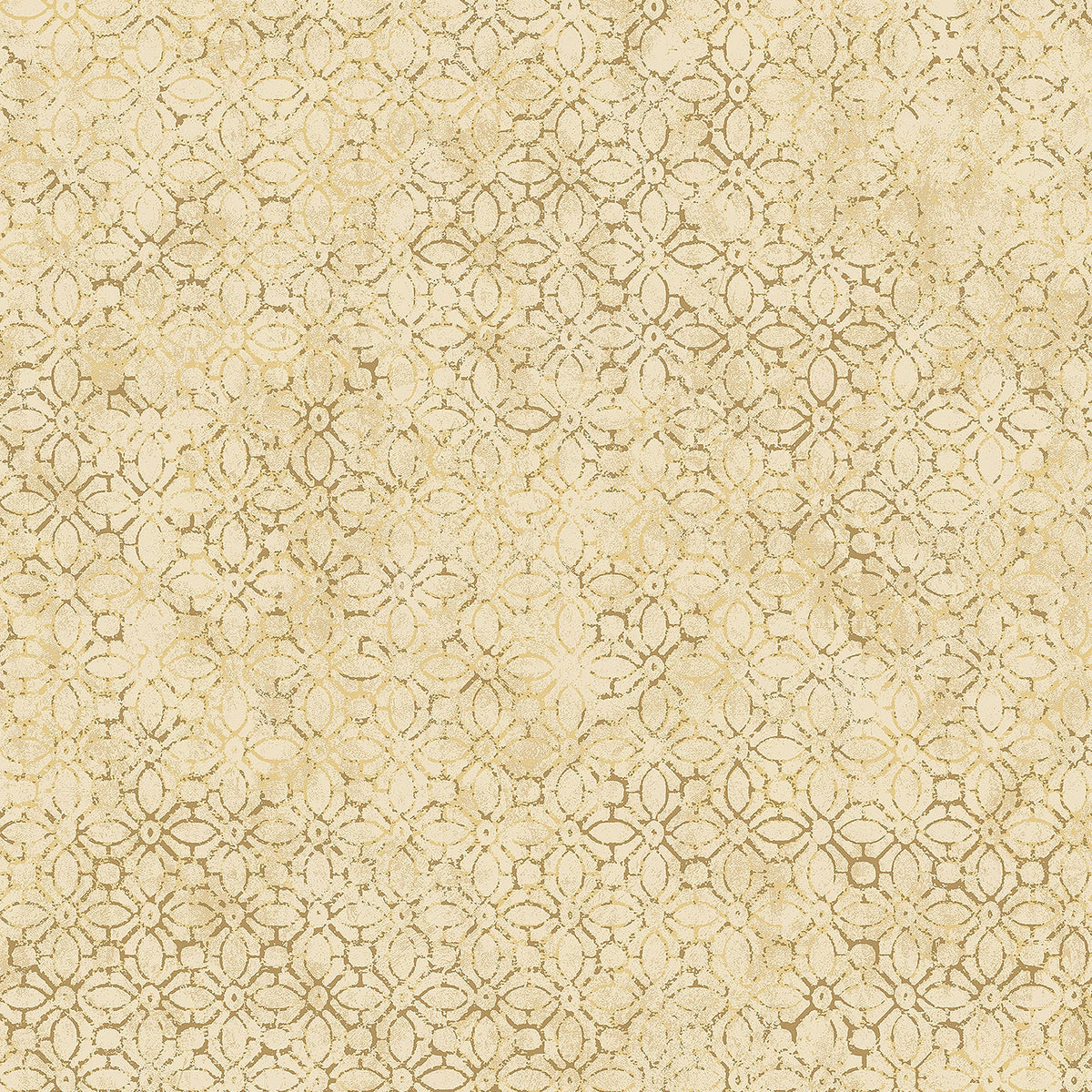 Khauta Floral Geometric Wallpaper in Gold