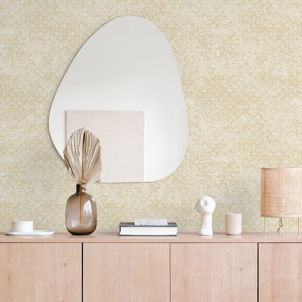 Khauta Floral Geometric Wallpaper wallpaper detail or room view