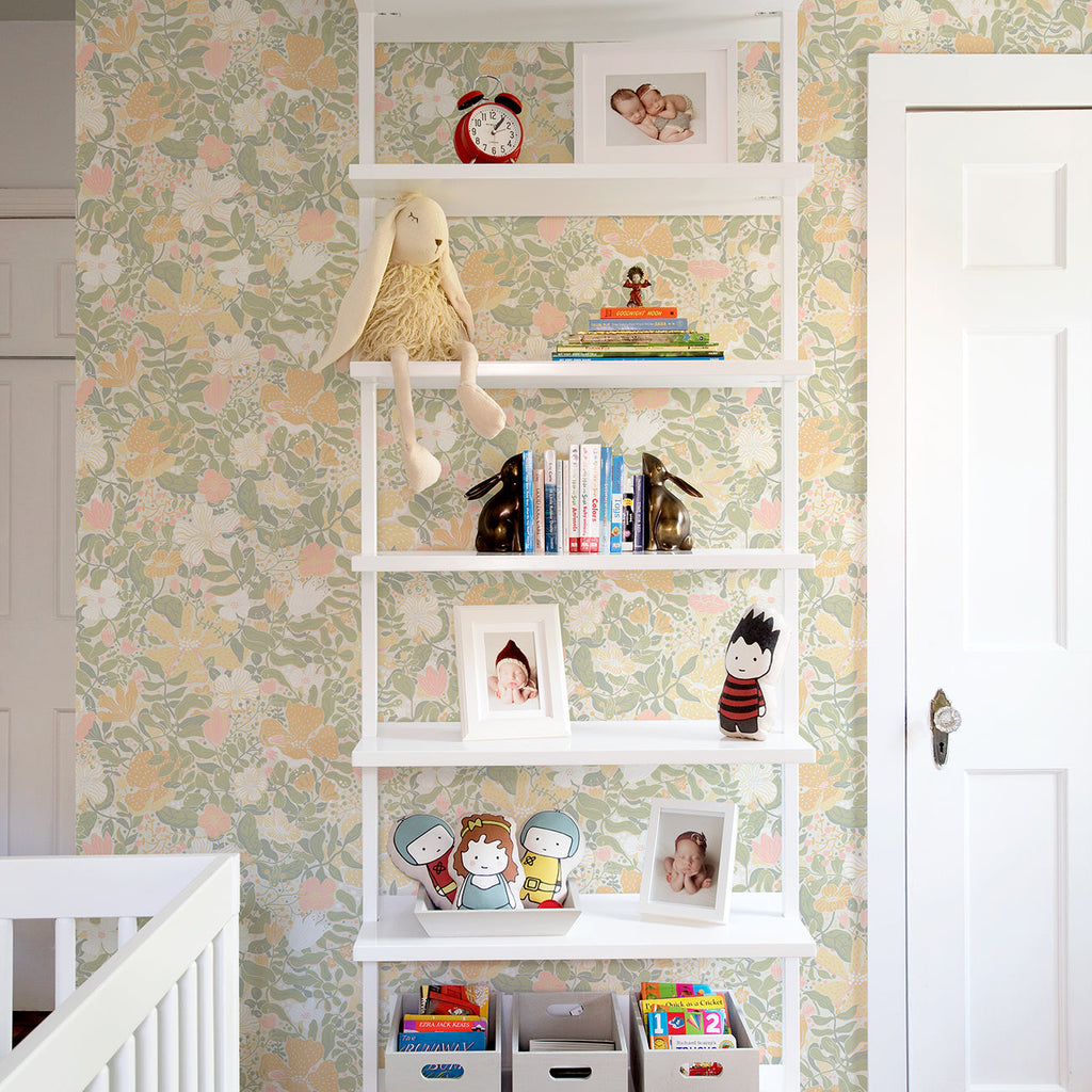 Midsommar Floral Medley Wallpaper wallpaper detail or room view