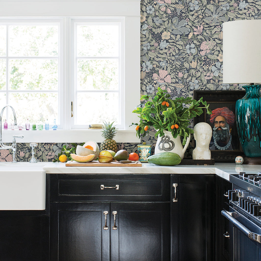 Midsommar Floral Medley Wallpaper wallpaper detail or room view