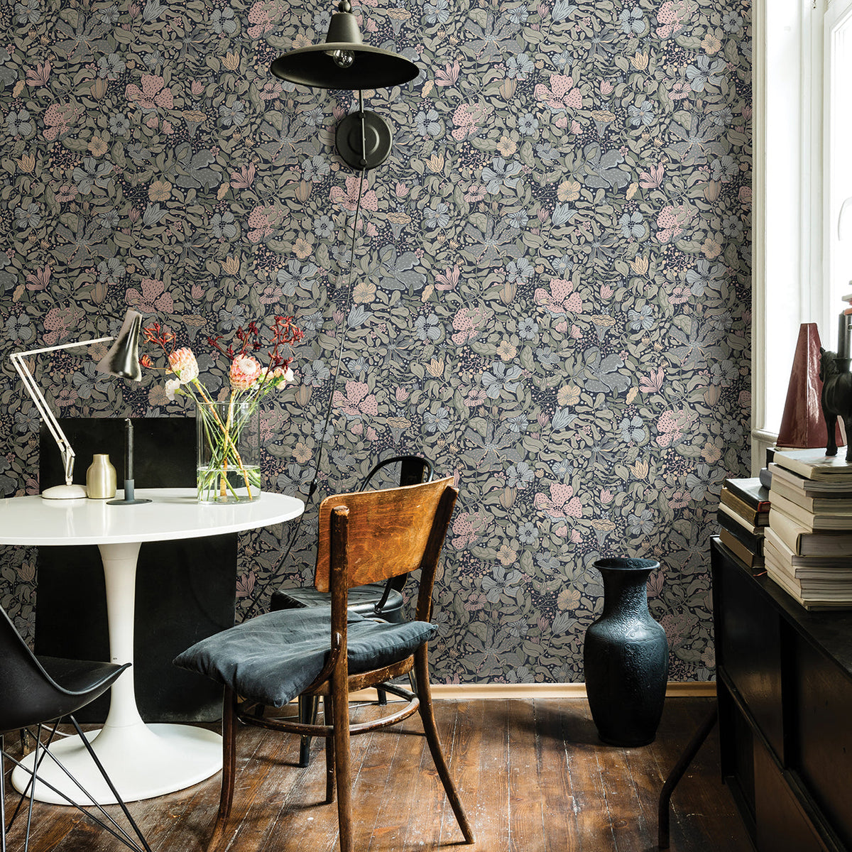 Midsommar Floral Medley Wallpaper wallpaper detail or room view