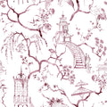 Serena Chinoiserie Wallpaper in Plum